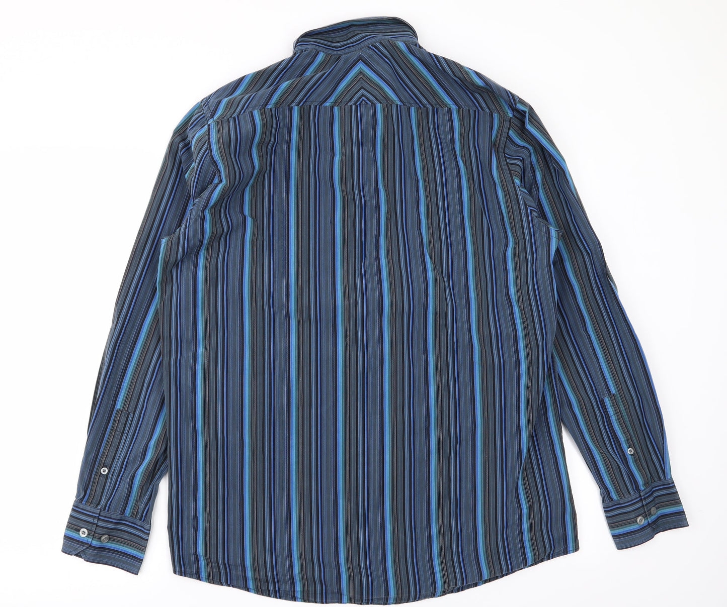 Mens UK Size 16.5 Linea Multicoloured  Button-Up Long Sleeve Casual Shirt