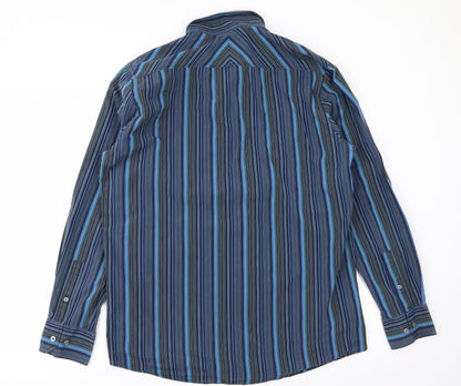 Mens UK Size 16.5 Linea Multicoloured  Button-Up Long Sleeve Casual Shirt