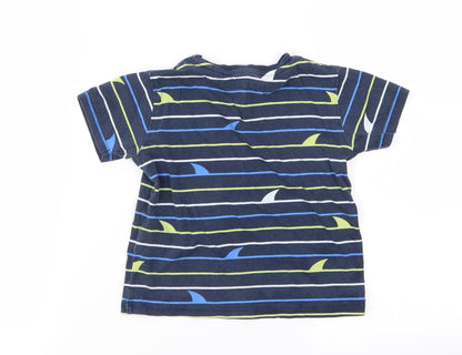 Urban Boys Multicoloured Striped  Basic T-Shirt Size 2-3 Years