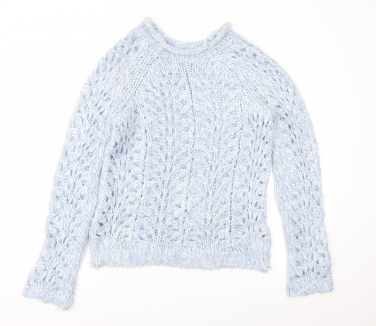 Womens UK Size XS Topshop Blue Pullover Jumper