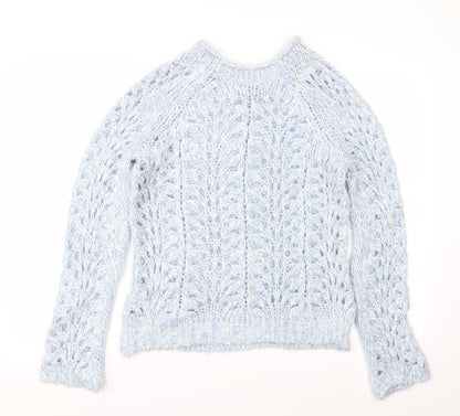 Womens UK Size XS Topshop Blue Pullover Jumper