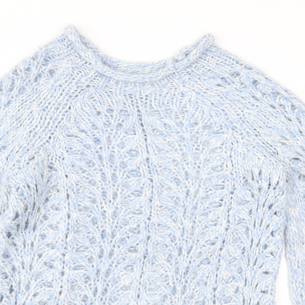 Womens UK Size XS Topshop Blue Pullover Jumper