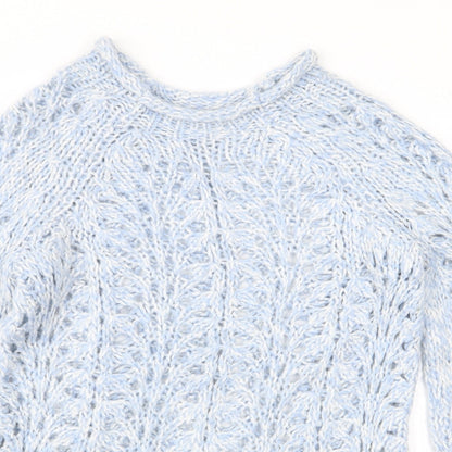 Womens UK Size XS Topshop Blue Pullover Jumper