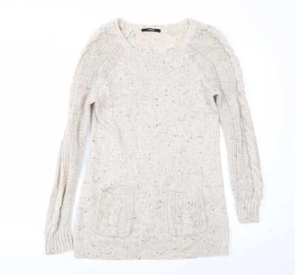 Asda George Womens Beige   Jumper Dress  Size 8