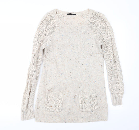 Asda George Womens Beige   Jumper Dress  Size 8