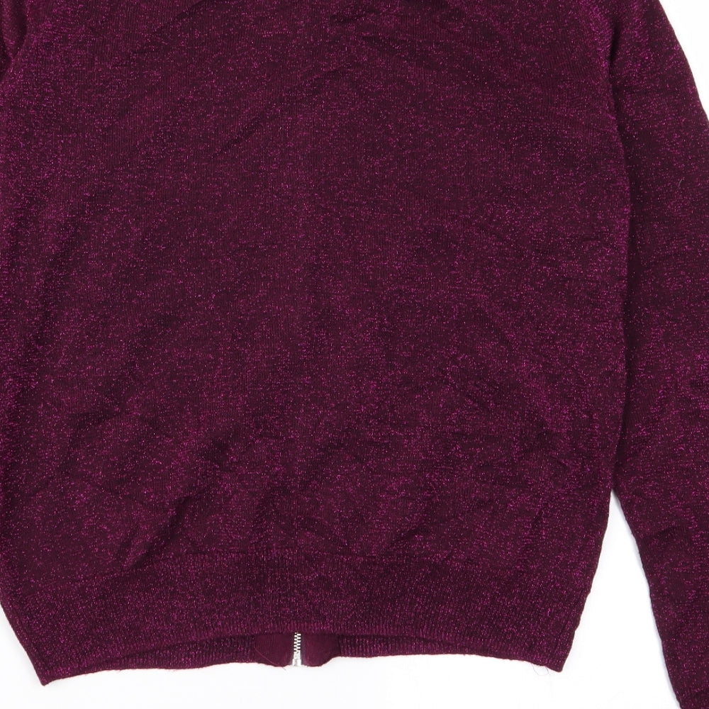 Primark Womens Purple   Full Zip Jumper Size 10