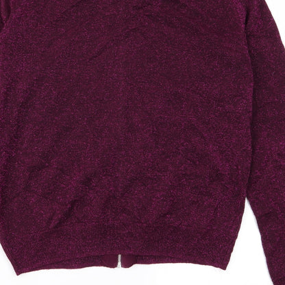 Primark Womens Purple   Full Zip Jumper Size 10