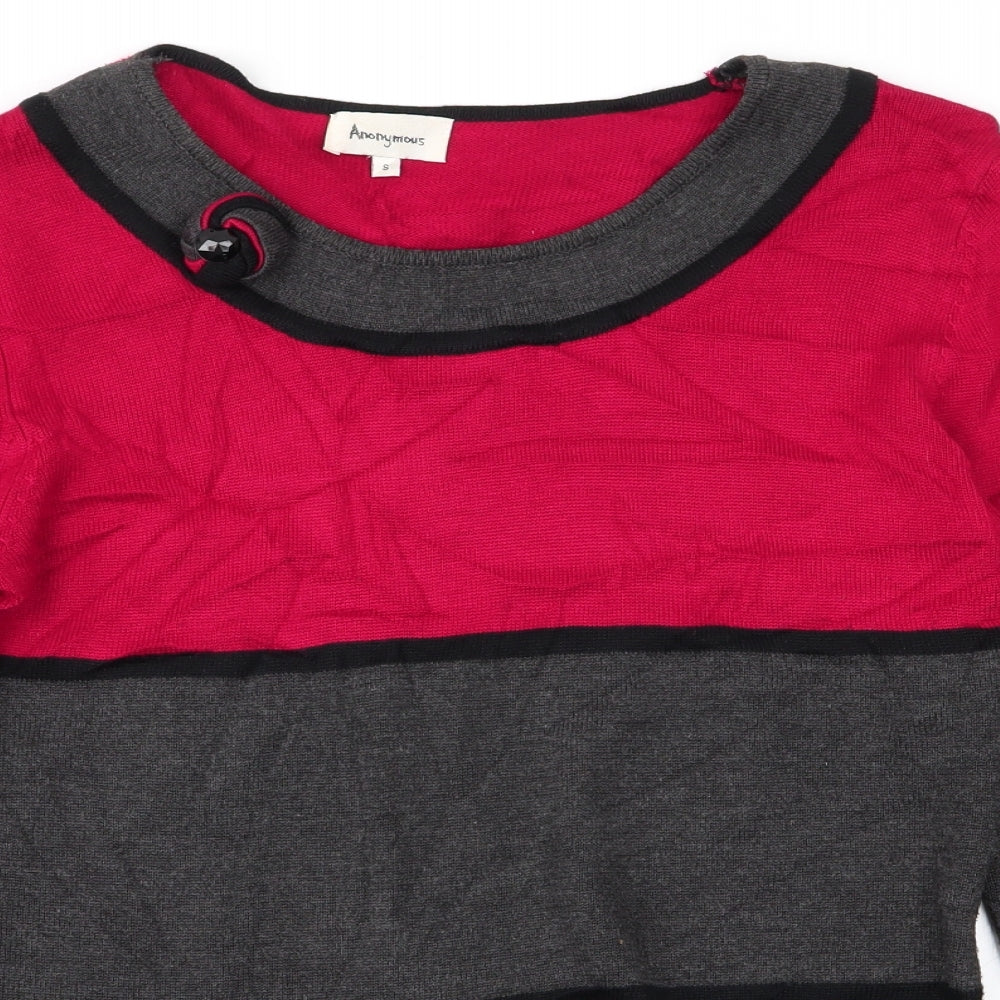 Womens UK Size S Anonymous Multicoloured Pullover Jumper