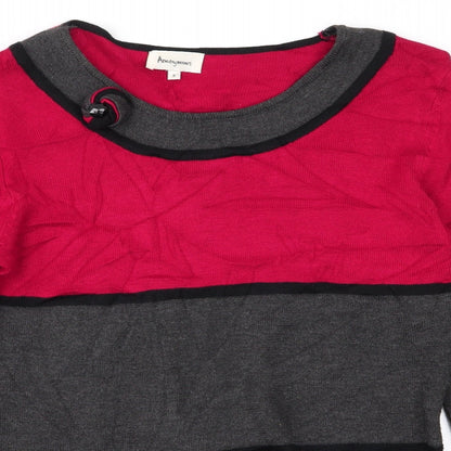 Womens UK Size S Anonymous Multicoloured Pullover Jumper