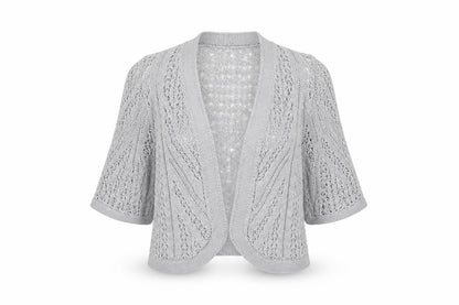Womens UK Size 10 Preworn Grey Cardigan Jumper