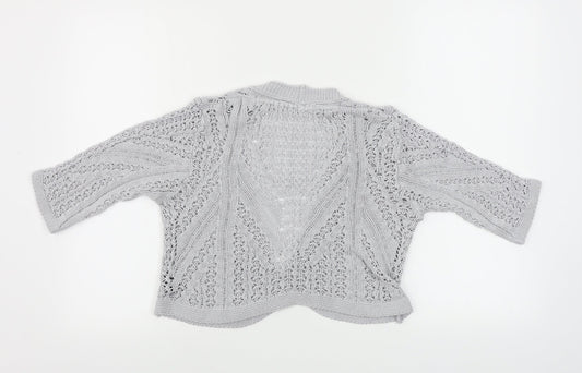 Womens UK Size 10 Preworn Grey Cardigan Jumper