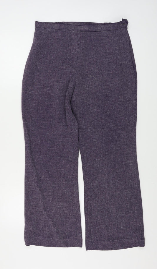 Womens UK Size 14 Marks and Spencer Regular Fit  Purple Trousers