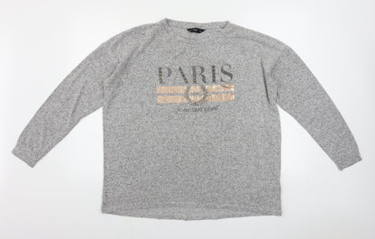 F&F  Womens Grey   Pullover Jumper Size 16