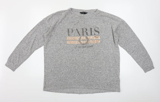 F&F  Womens Grey   Pullover Jumper Size 16