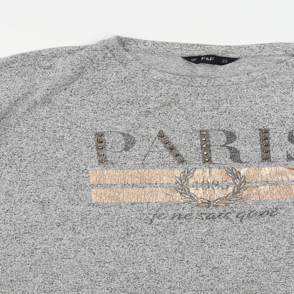 F&F  Womens Grey   Pullover Jumper Size 16