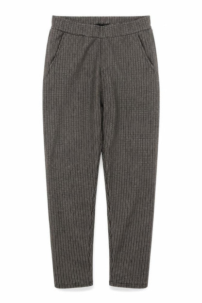 elisa Womens Brown Check  Trousers  Size M L26 in