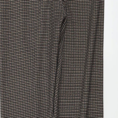 elisa Womens Brown Check  Trousers  Size M L26 in