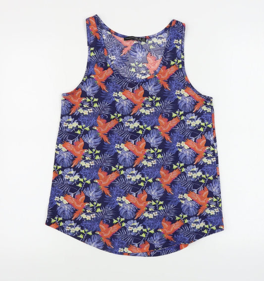 Womens UK Size 8 Atmosphere Blue Basic Tank