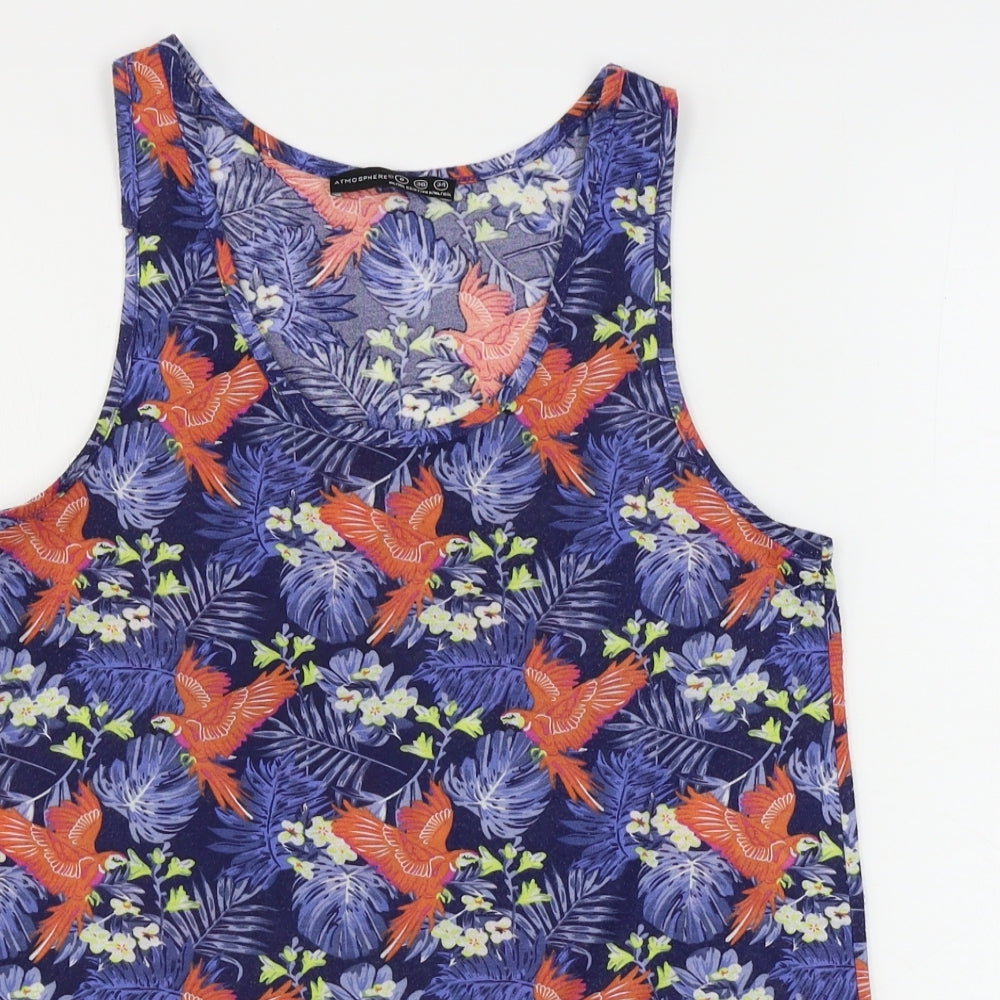 Womens UK Size 8 Atmosphere Blue Basic Tank