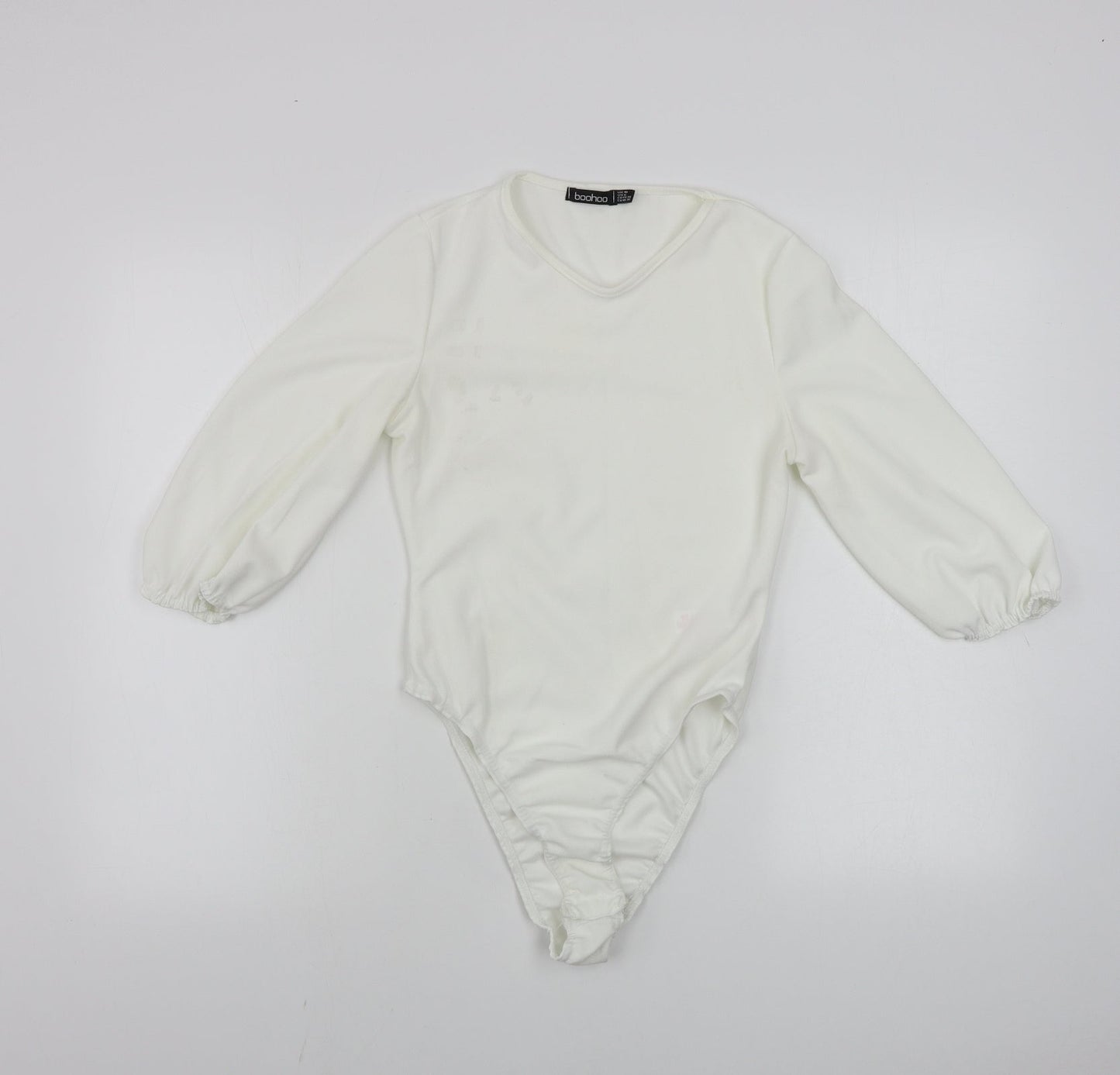 Boohoo  Womens Ivory   Bodysuit One-Piece Size 10