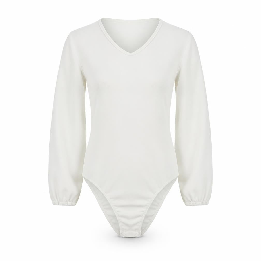 Womens UK Size 10 Boohoo One-Piece Ivory Bodysuit