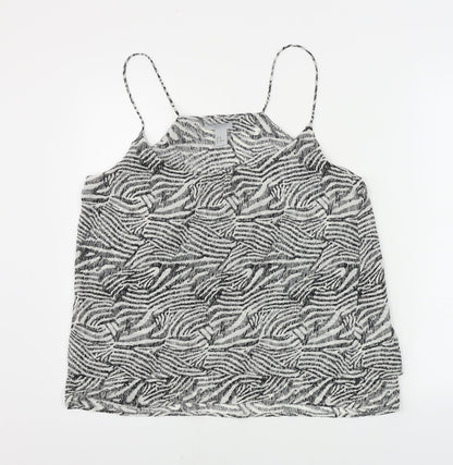Womens UK Size 10 H&M White Basic Blouse