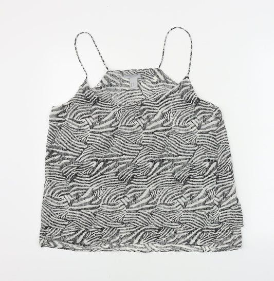 Womens UK Size 10 H&M White Basic Blouse