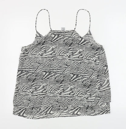 Womens UK Size 10 H&M White Basic Blouse