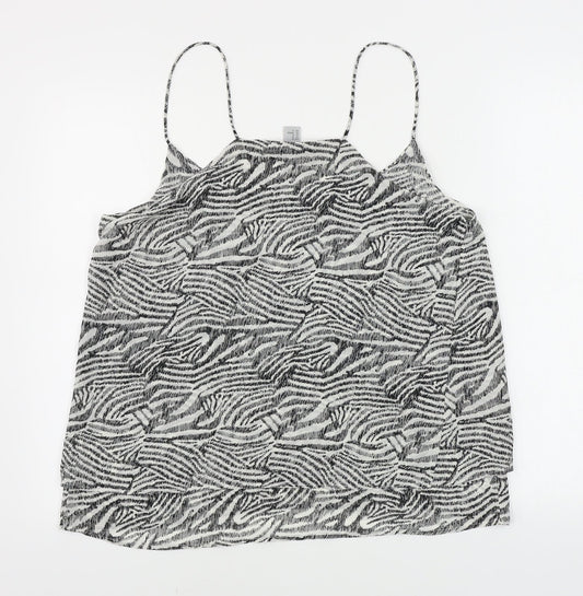 Womens UK Size 10 H&M White Basic Blouse