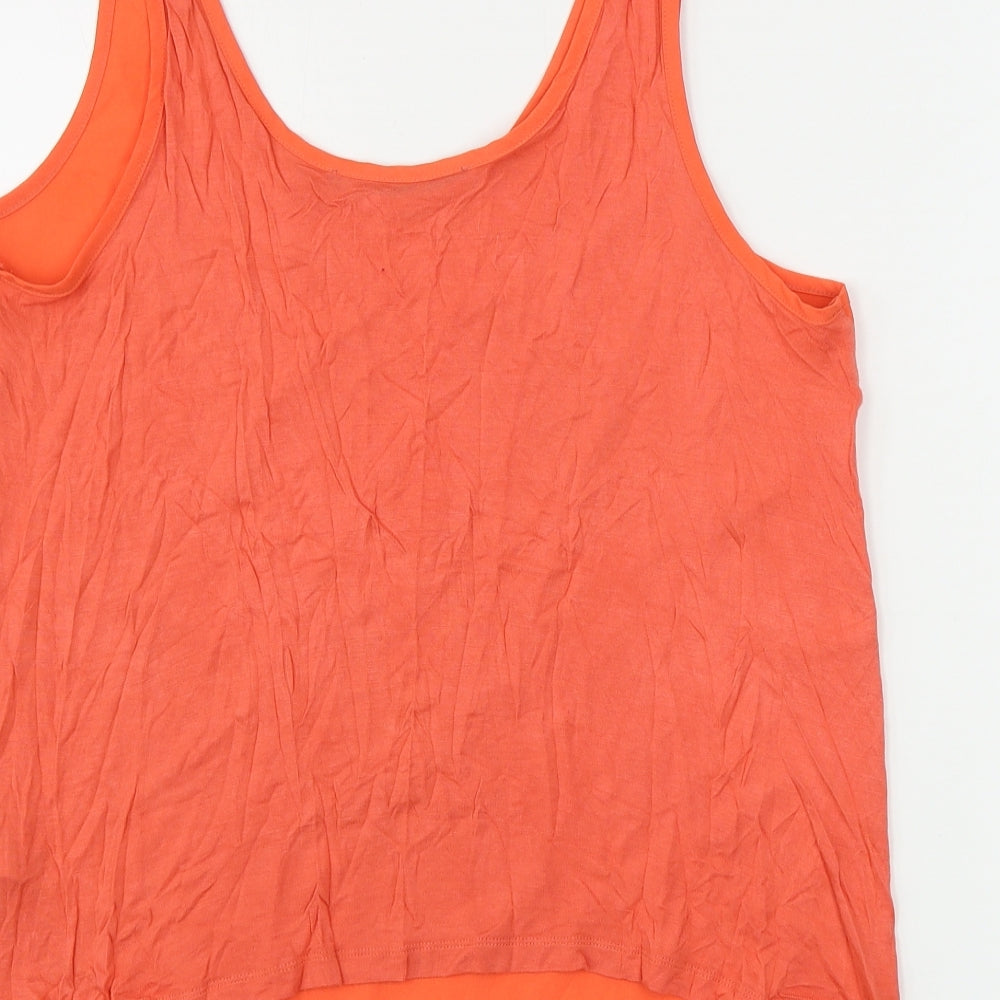 Womens UK Size L French Connection Red Basic Tank