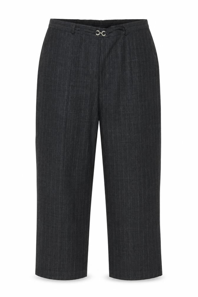 Bonmarché Womens Grey Striped Trousers Size 16 L25 in