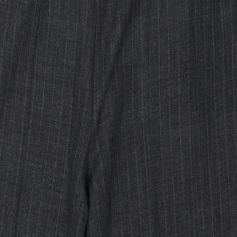 BM Womens Grey Striped  Trousers  Size 16 L25 in