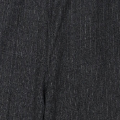 BM Womens Grey Striped  Trousers  Size 16 L25 in