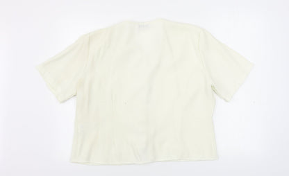 Womens UK Size 16 Berkertex Beige Basic Button-Up
