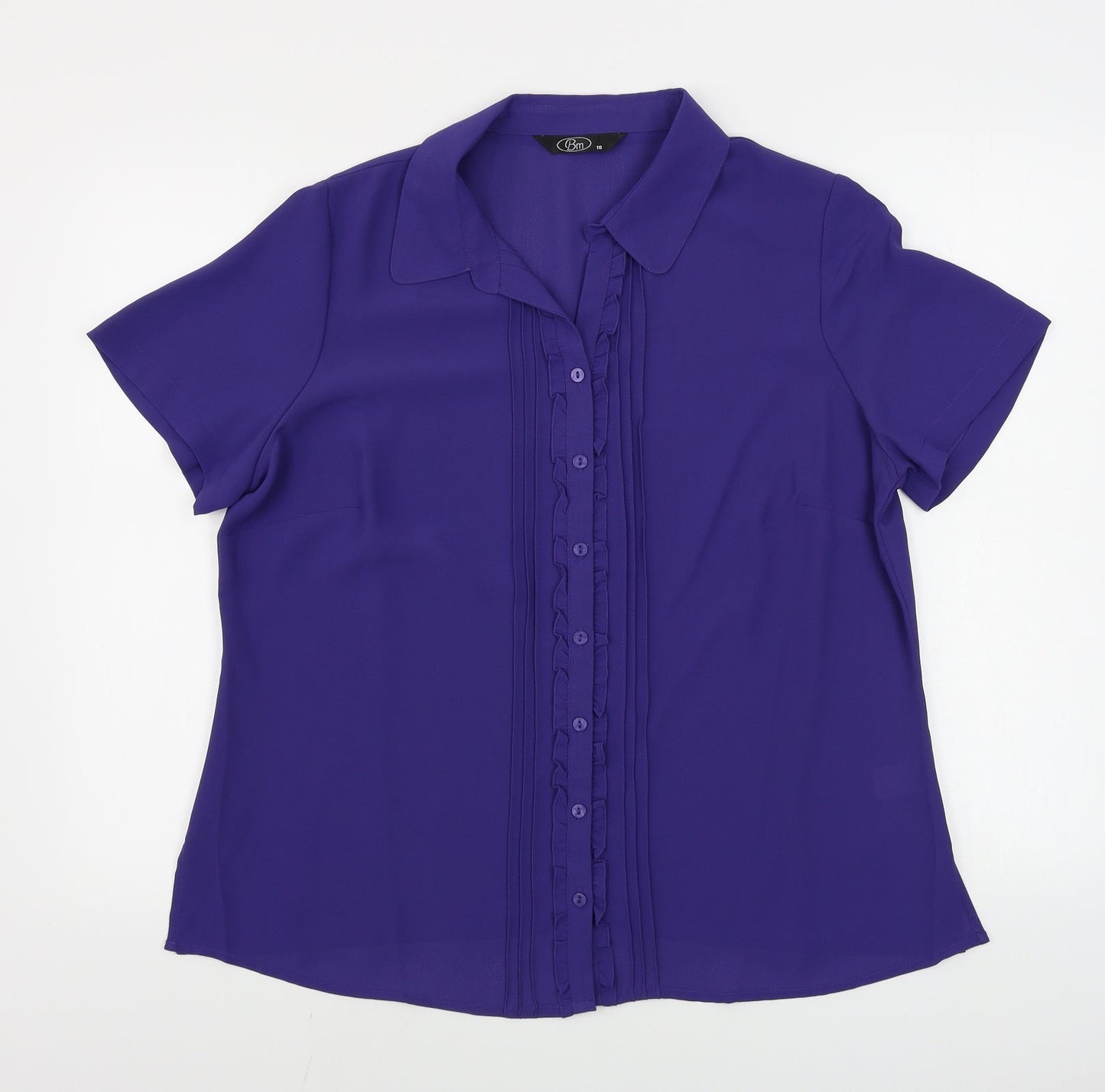 bm collection    Womens Purple   Basic Button-Up Size 18