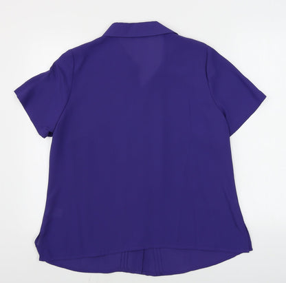 bm collection    Womens Purple   Basic Button-Up Size 18