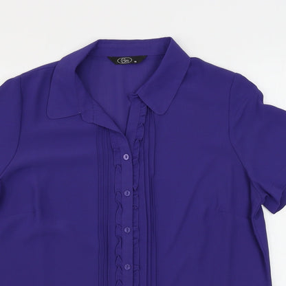 bm collection    Womens Purple   Basic Button-Up Size 18