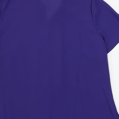 bm collection    Womens Purple   Basic Button-Up Size 18