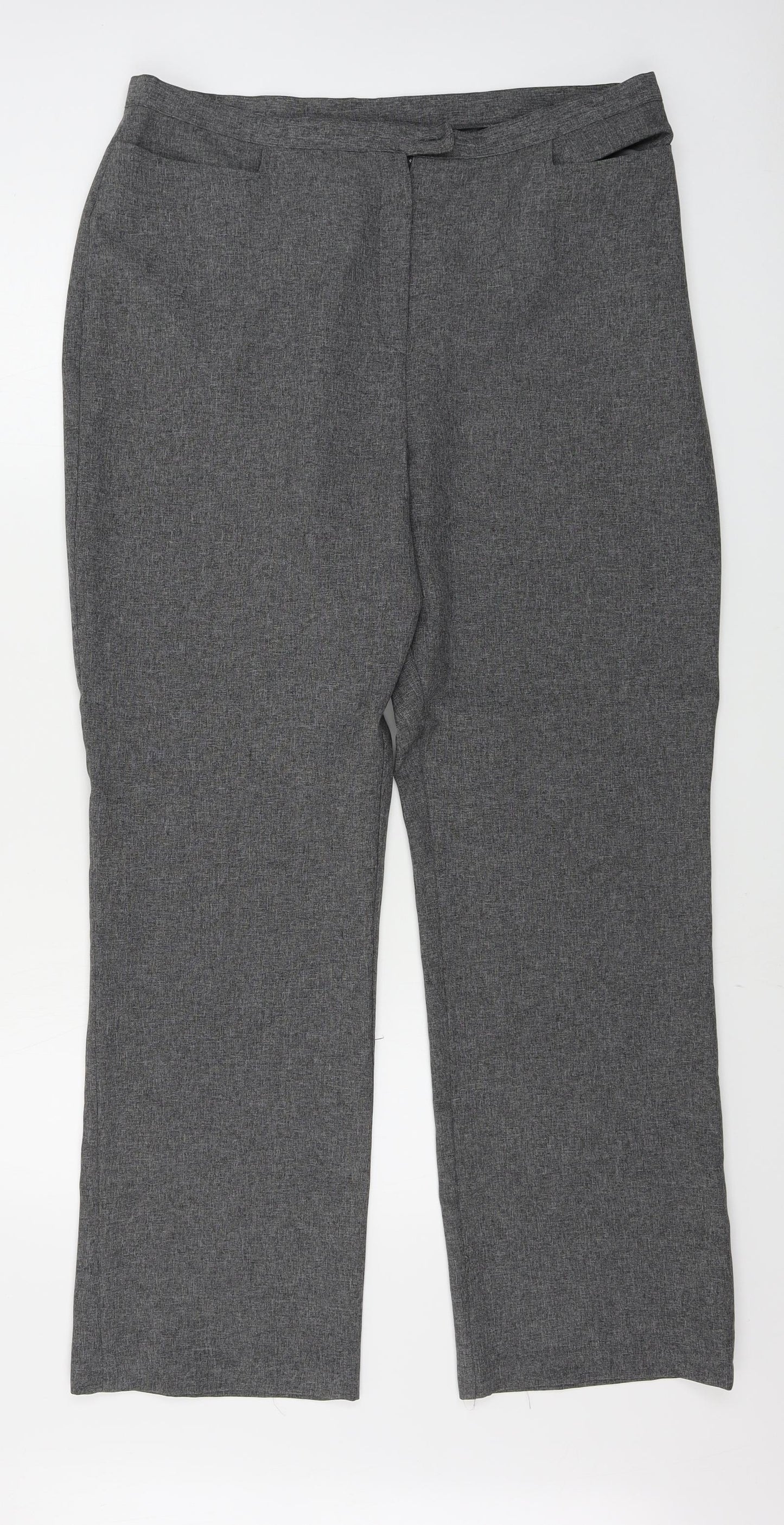 Womens UK Size 20 Preworn Regular Fit  Grey Trousers