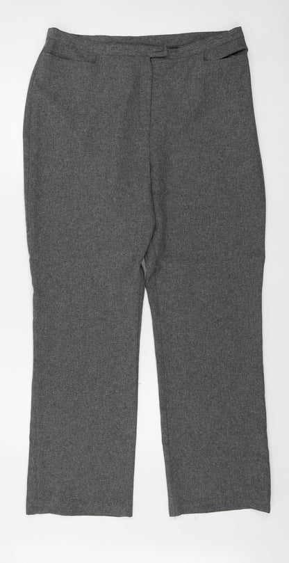 Womens UK Size 20 Preworn Regular Fit  Grey Trousers