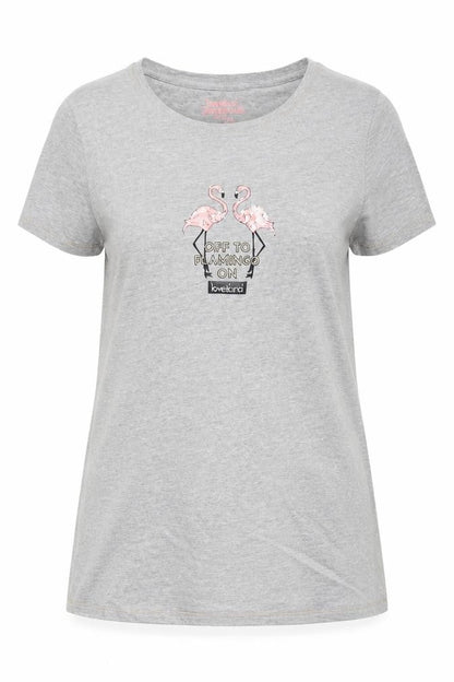 Womens UK Size XL Love Island Grey Basic T-Shirt