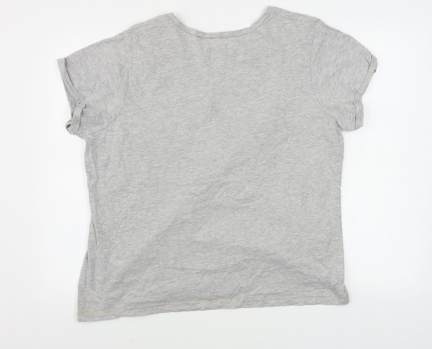 Womens UK Size XL Love Island Grey Basic T-Shirt