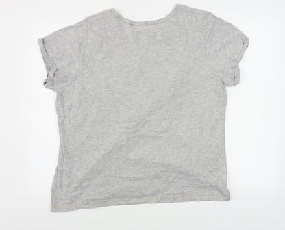 Womens UK Size XL Love Island Grey Basic T-Shirt