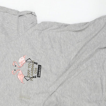 Womens UK Size XL Love Island Grey Basic T-Shirt