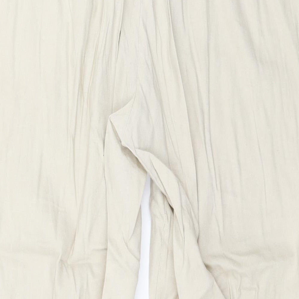 Womens UK Size 34 in Preworn Slim Fit Cropped Beige Trousers