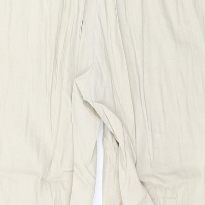 Womens UK Size 34 in Preworn Slim Fit Cropped Beige Trousers