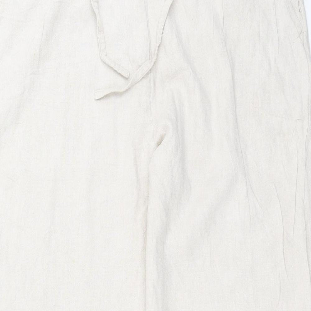 Mia Moda Womens Beige   Trousers  Size 16 L28 in