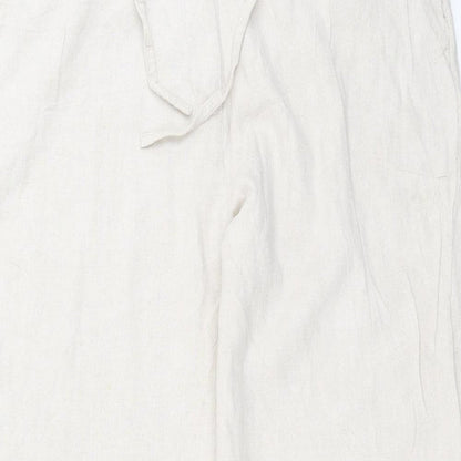 Mia Moda Womens Beige   Trousers  Size 16 L28 in
