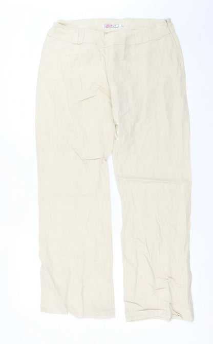 Flo & Jo Womens Beige   Trousers  Size XL L30 in
