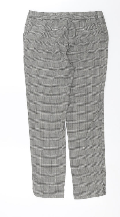 TU Womens Black Check  Trousers  Size 12 L28 in